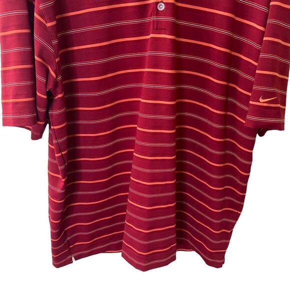 Nike Golf Striped Polo Shirt Sz L - Picture 3 of 7